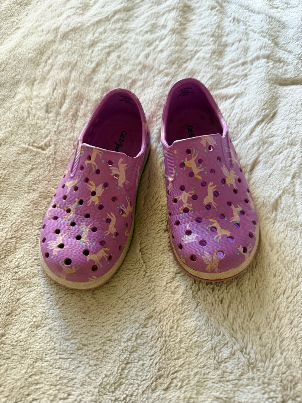 Cat & Jack Lavender Unicorn Slip-On Water Shoes
